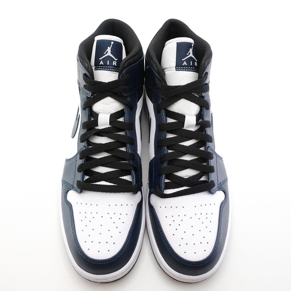Nike Air Jordan 1 Mid Armory Navy White Black Sneakers 554724-411 Men’s Size 12 main image 4